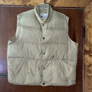 Vintage Penfield Trailwear Puffer Vest Mens XL Brown Snap Up Down & Feather USA